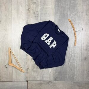 Vintage 2000s navy blue and gray gap boxy, crewneck sweat sweatshirt